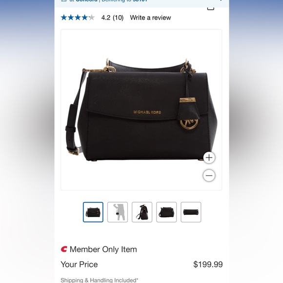 Michael Kors Ava Small Satchel (MSRP 265$, Saffiano leather, great condition) - Picture 7 of 9